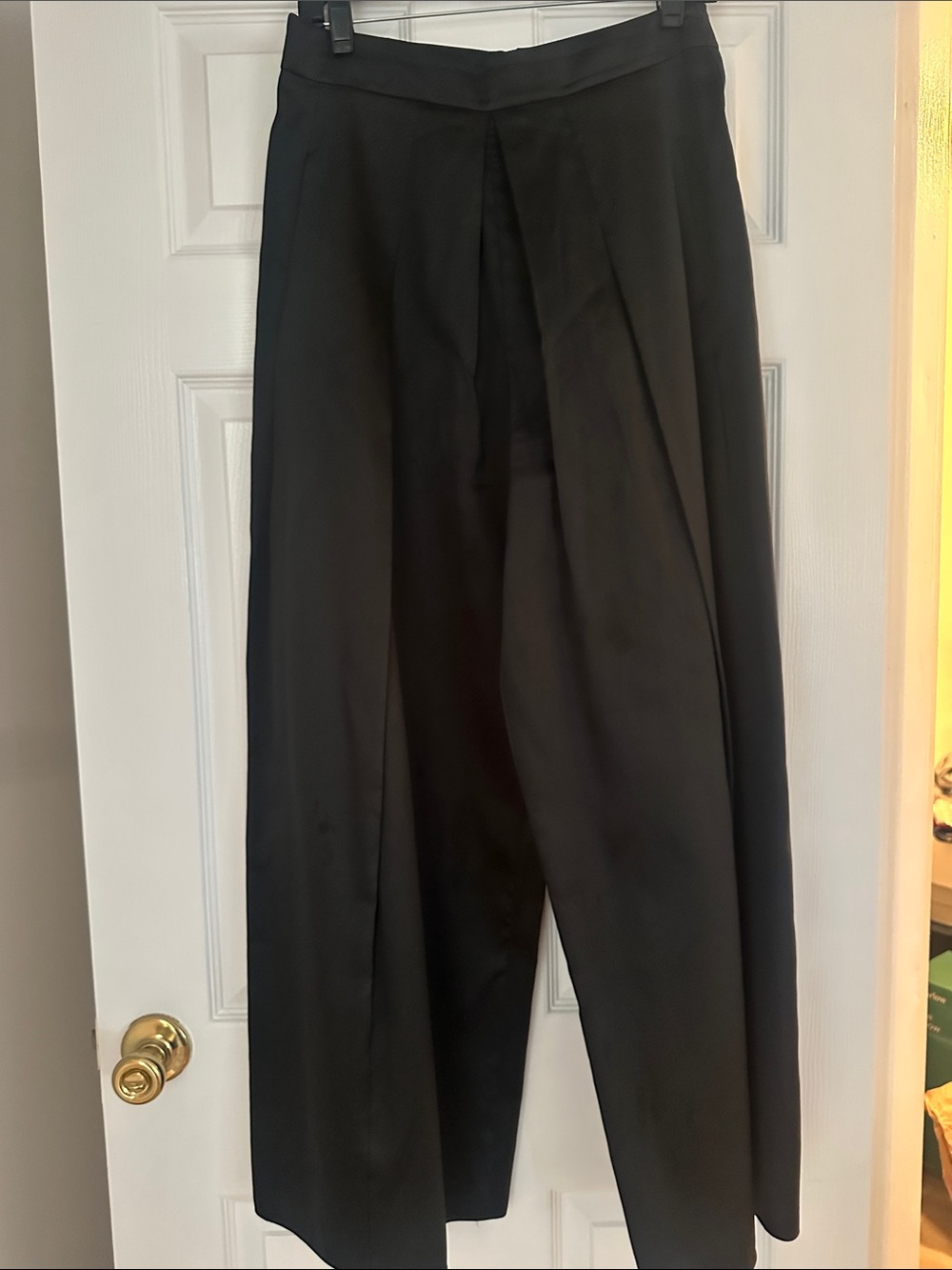 Emporio Armani Wide-Leg Black Dress Pants